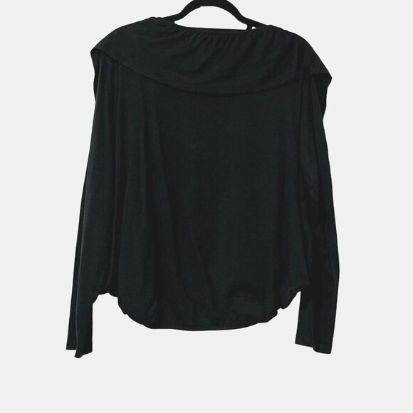 Logo by Lori Goldstein Womens 1X Black Open Front Drape Cardigan - Picture 3 of 8